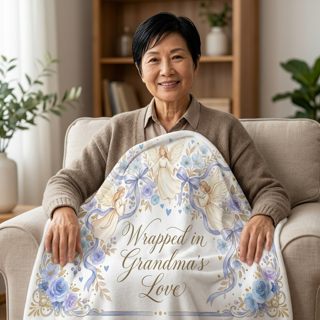 Wrapped in Grandma's Love Microfiber Blanket