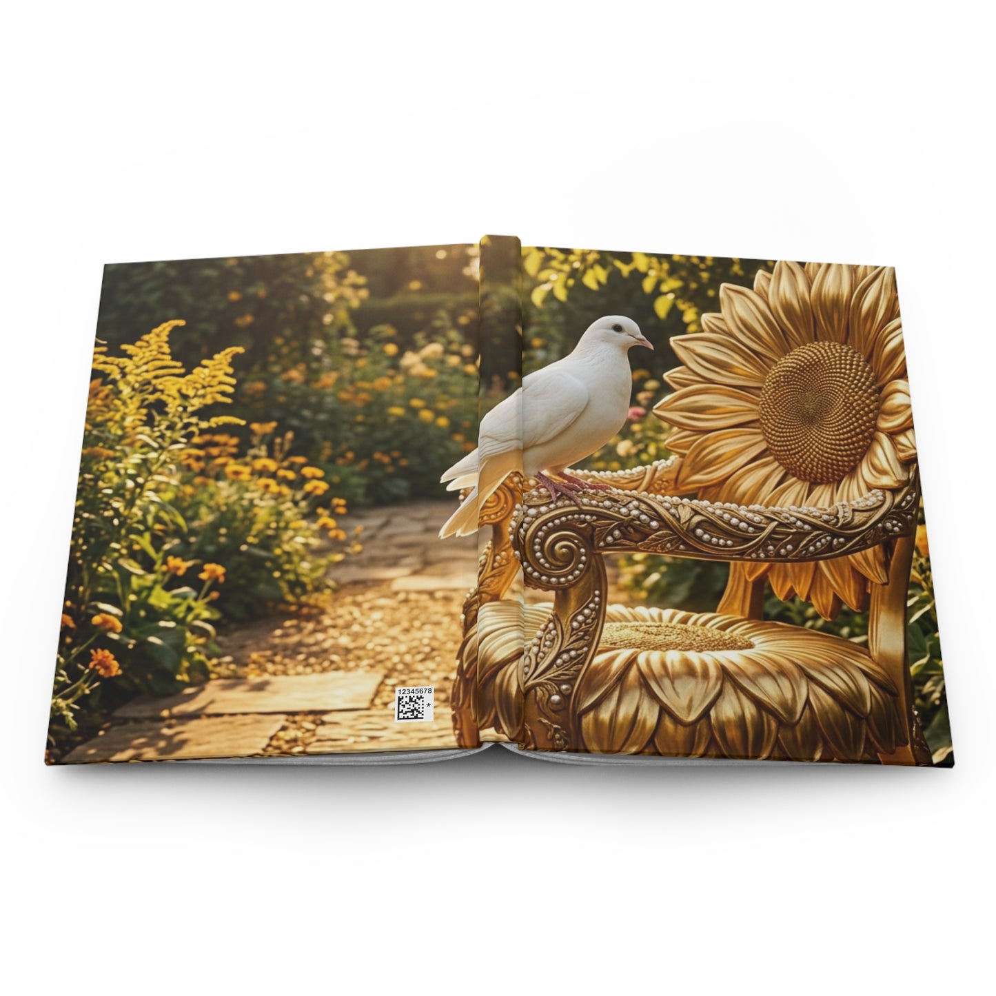 Golden Sunflower Hardcover Matte Journal Notebook