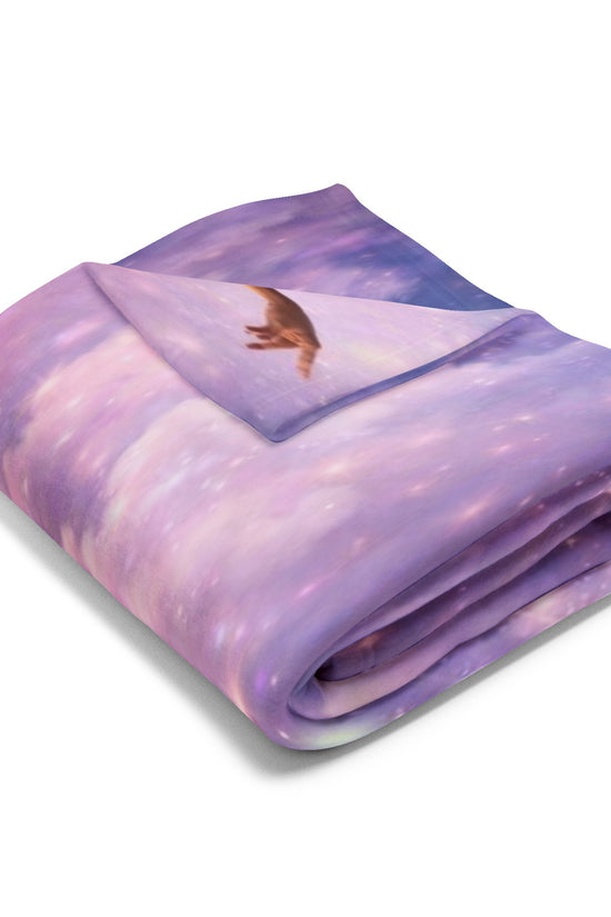Ballet Dream Fleece Blanket — Ethereal Ballerina in Pink Galaxy by Grace Canvas Shop
