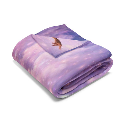 Ballet Dream Fleece Blanket — Ethereal Ballerina in Pink Galaxy