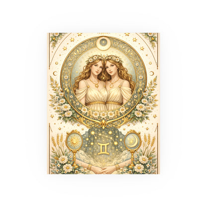 Celstial Gemini Zodiac Art Poster