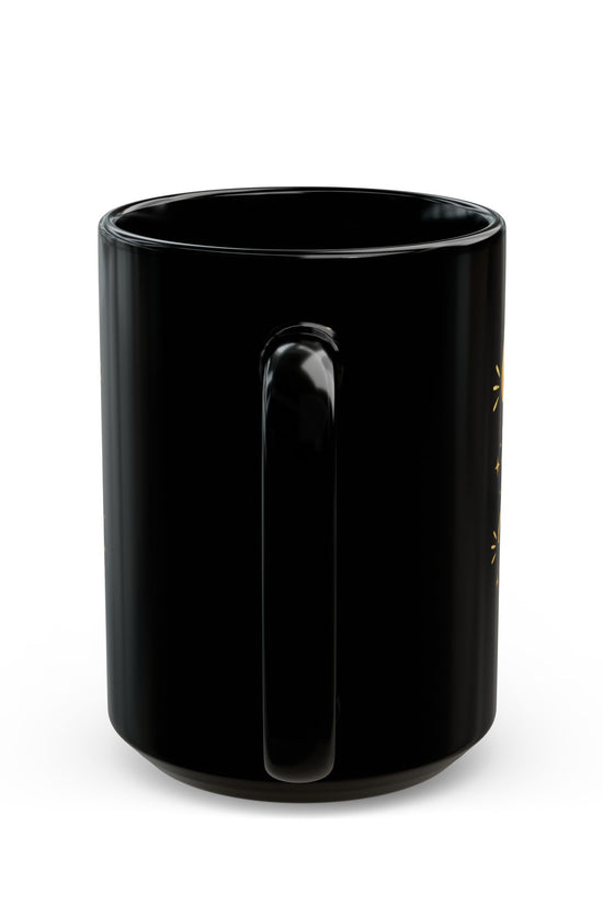 Grateful Happy Blessed Black Mug — 11oz/15oz Inspirational Coffee Cup