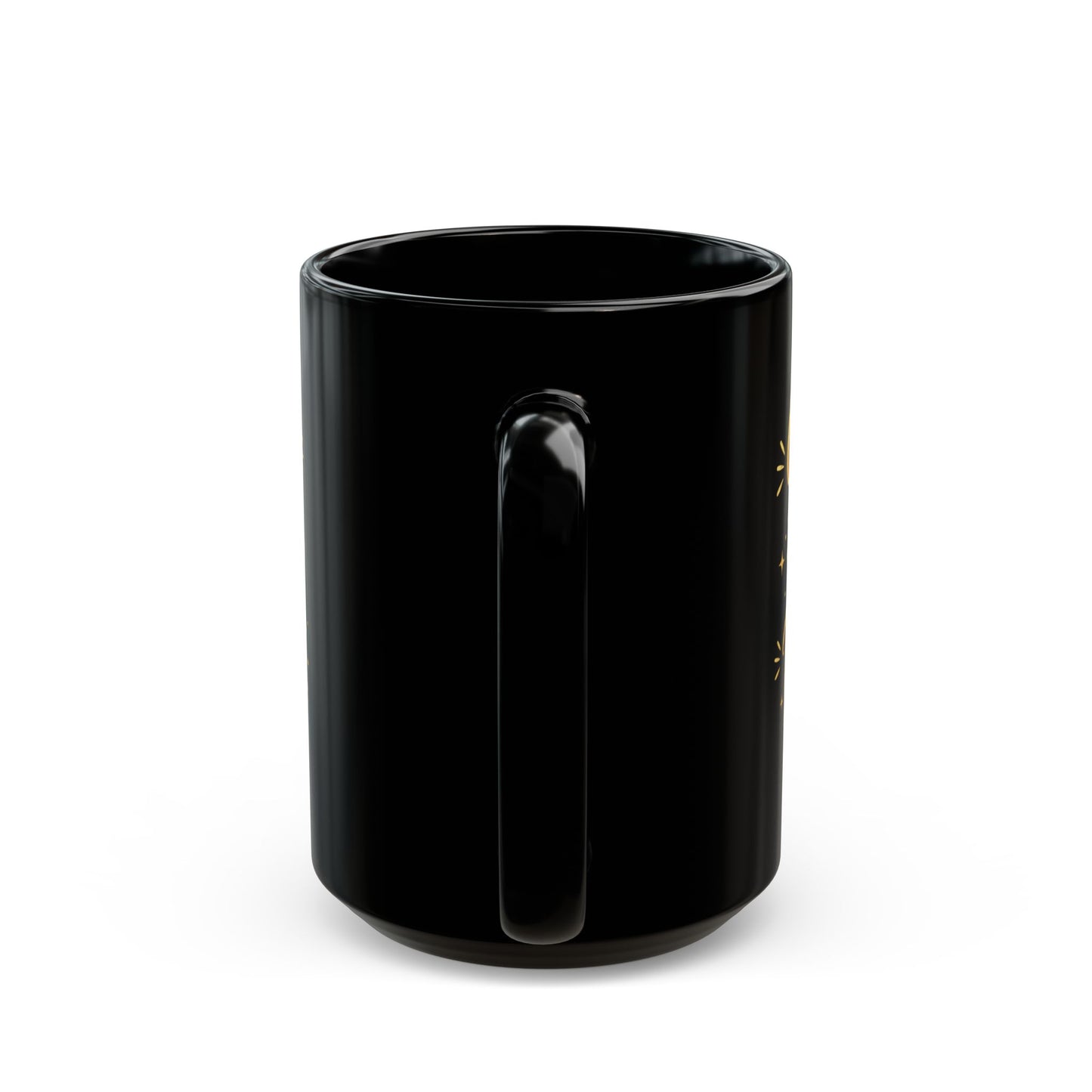 Grateful Happy Blessed Black Mug — 11oz/15oz Inspirational Coffee Cup