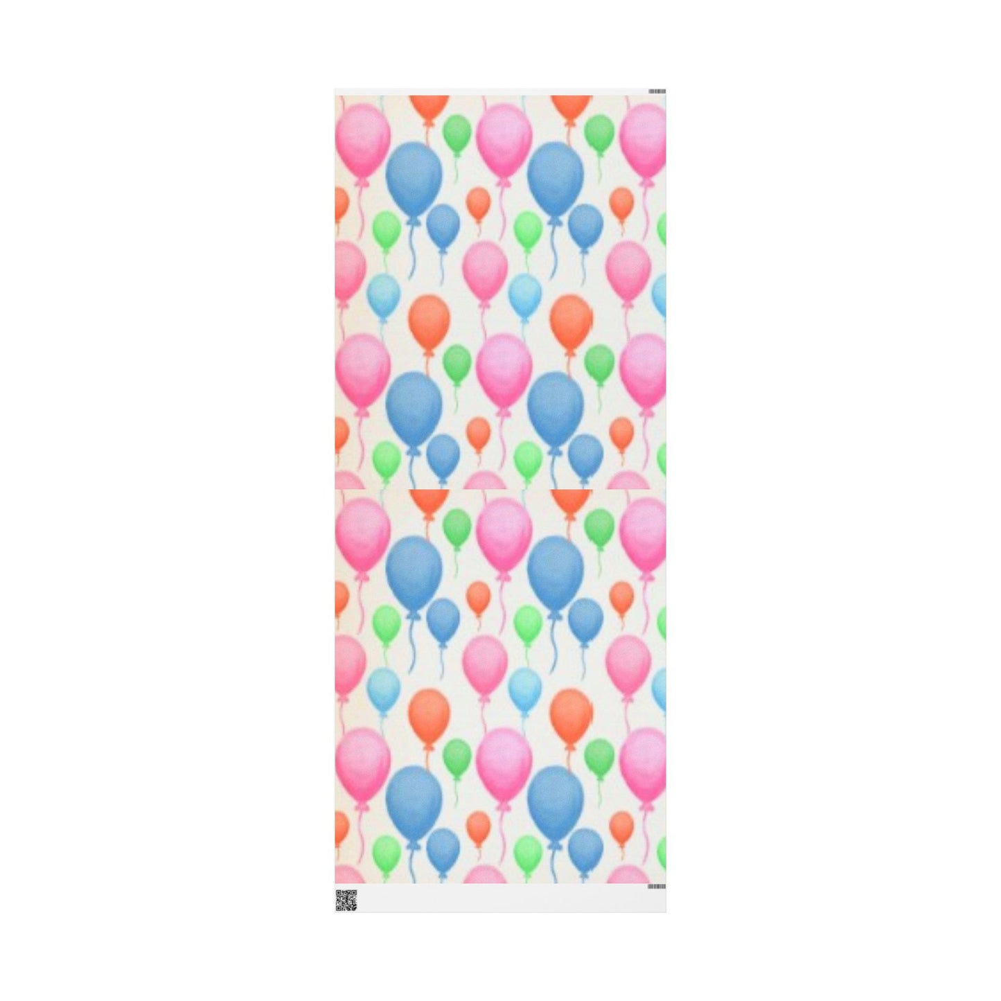 Birthday Balloon Wrapping Paper Roll — Colorful Party Gift Wrap