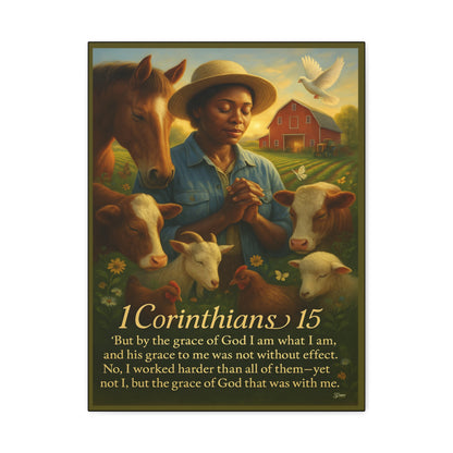 Farm & Faith 1 Corinthians 15 Inspirational Canvas Wall Art by Grace Canvas.shop