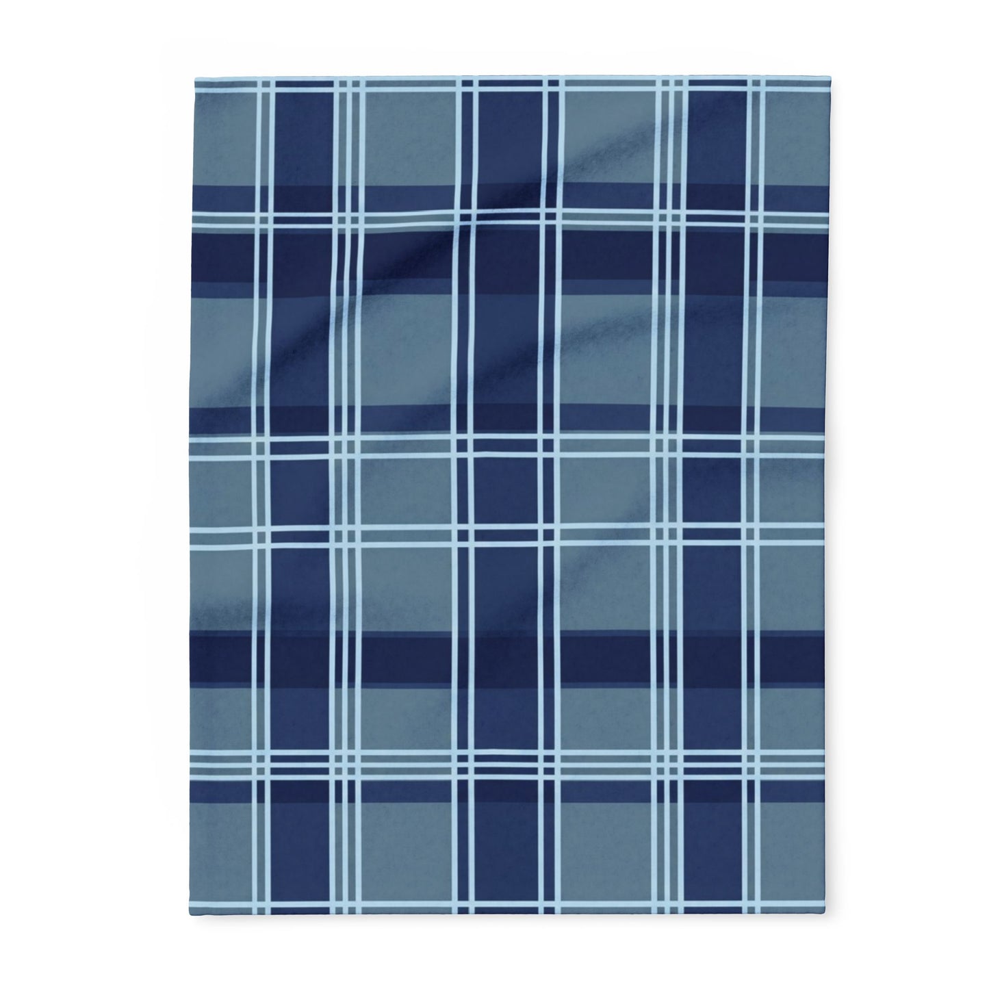 Blue Plaid Arctic Fleece Blanket