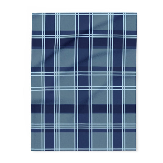Blue Plaid Arctic Fleece Blanket
