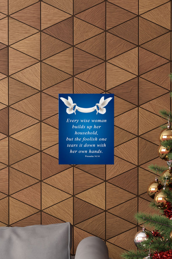 Proverbs 14:14 Inspirational Art Poster by Grace Canvas Shop