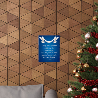 Proverbs 14:14 Inspirational Art Poster