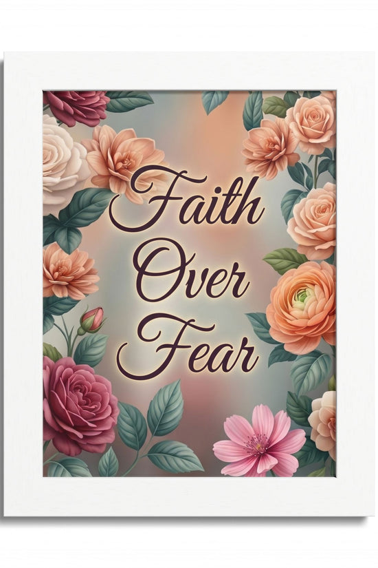 Faith Over Fear Framed Poster