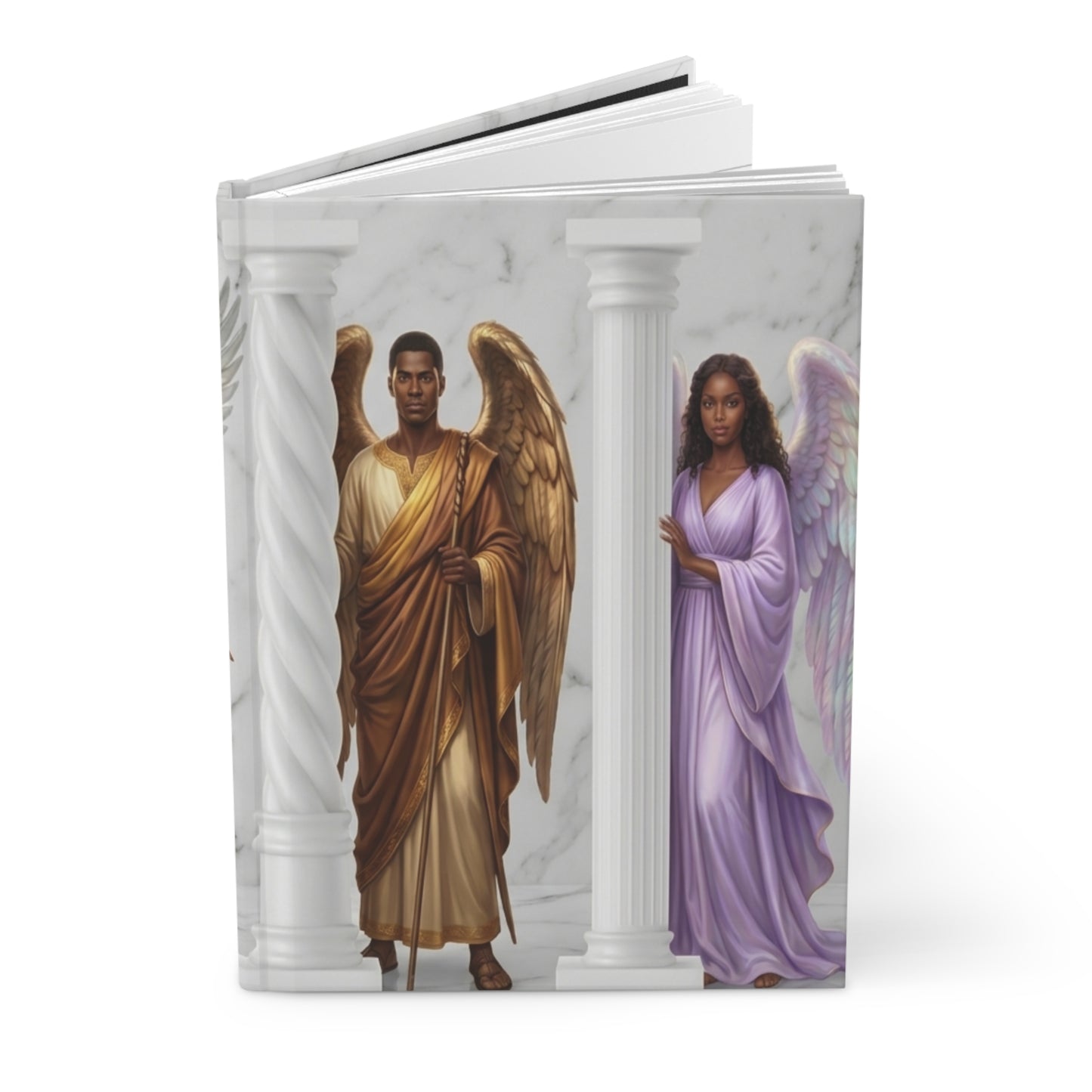 Black Angelic Guardians Notebook, Spiritual Prayer & Gratitude Diary