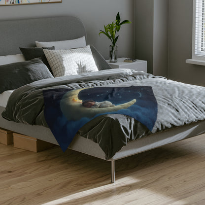 Baby Boy Moon Sleep Plush Blanket