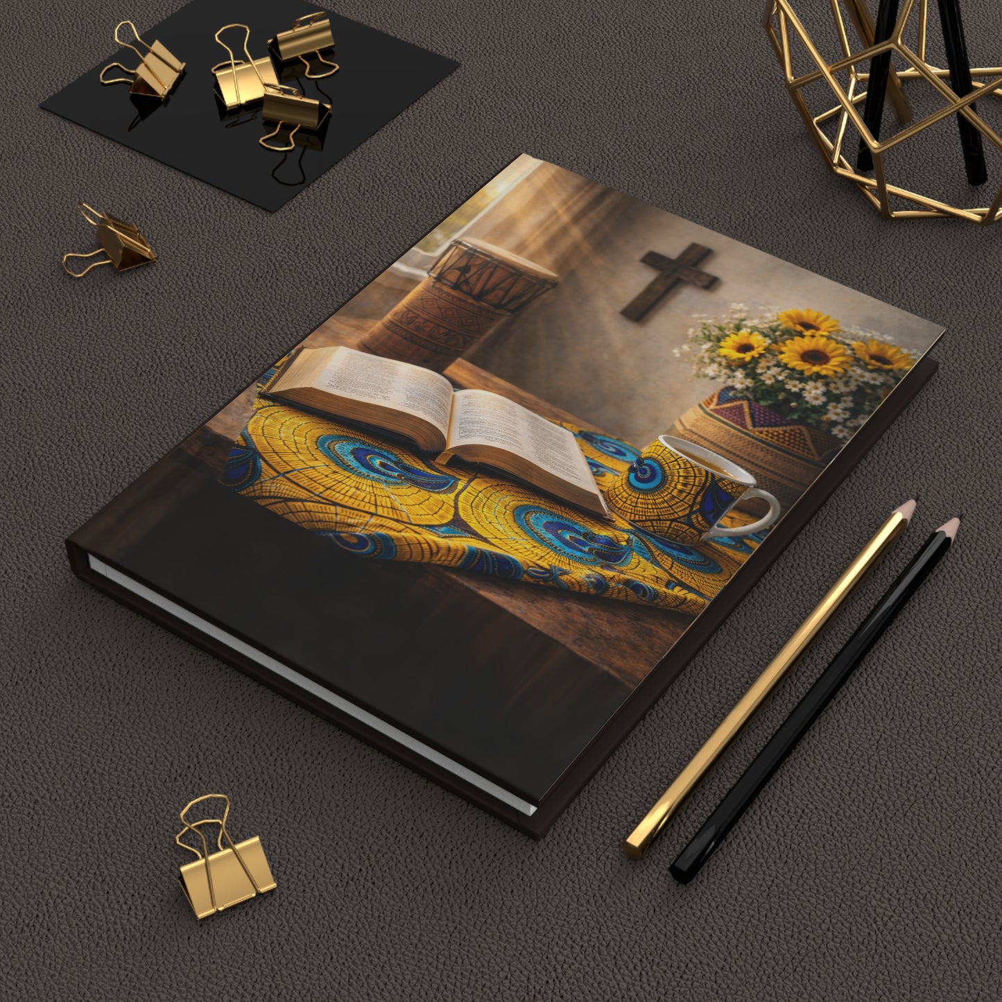 African Heritage Sunflower Hardcover Journal Notebook