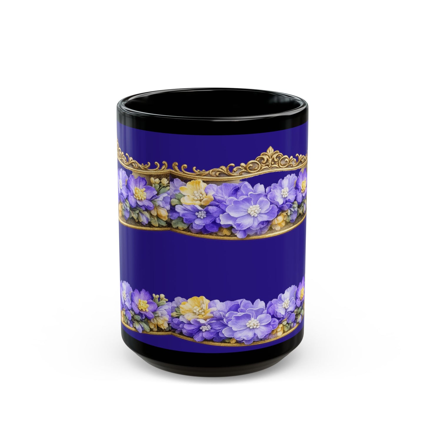 Elegant Gold Trim Coffee Cup (11oz, 15oz)