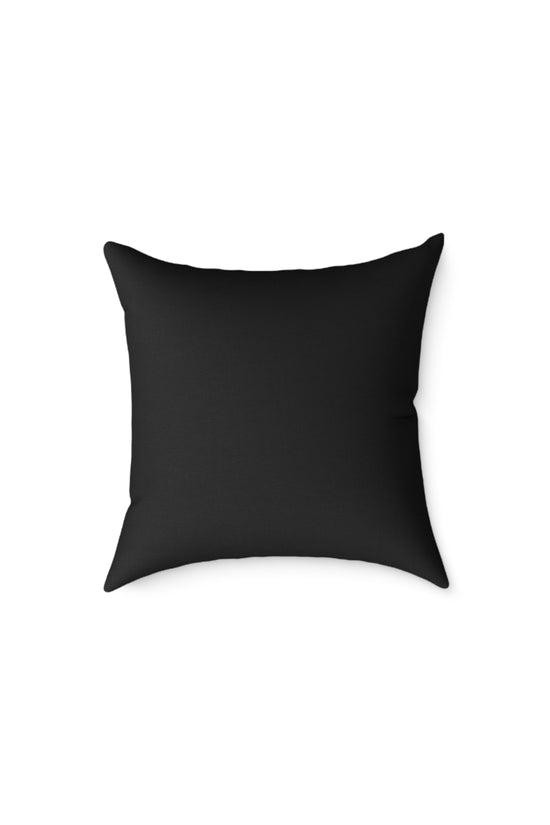 Deus Gold Foil Accent Pillow — Black Square Decorative Throw Pillow by Grace Canvas Shop