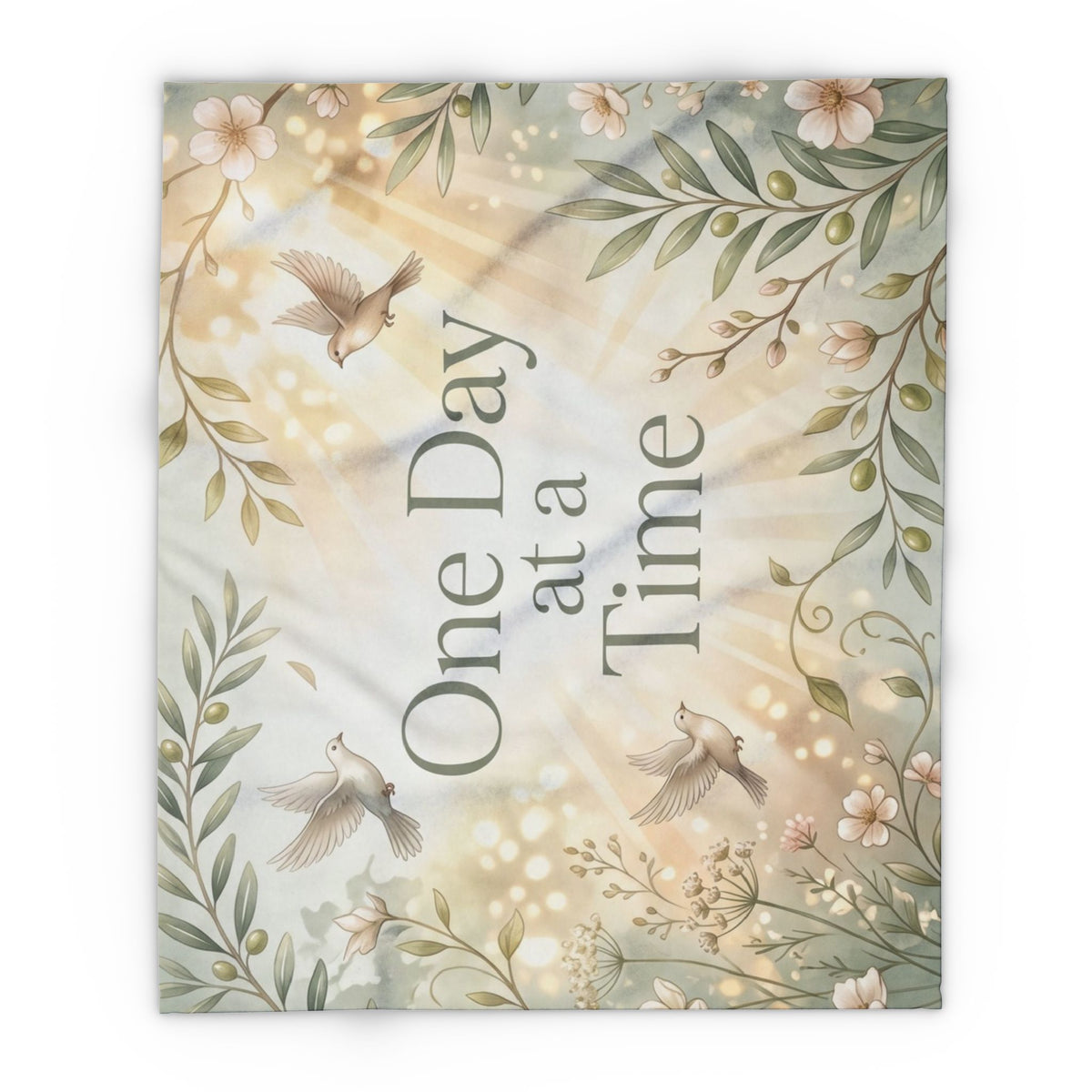 One Day at a Time Fleece Blanket  for Comfort & Recovery