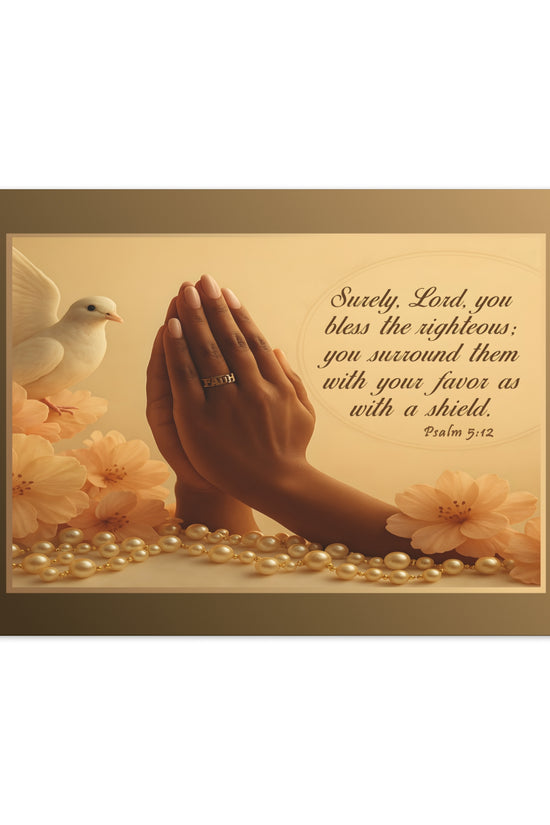 Psalm 5:12 Inspirational Print by Grace Canvas