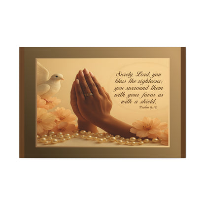 Psalm 5:12 Inspirational Print by Grace Canvas