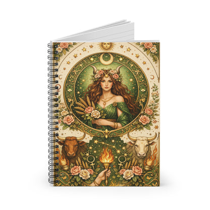 Celestial Taurus Spiral Notebook