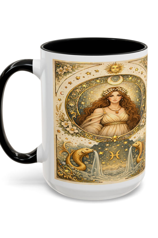 Celestrial Pisces Zodiac Coffee Mug by Grace Canvas Shop