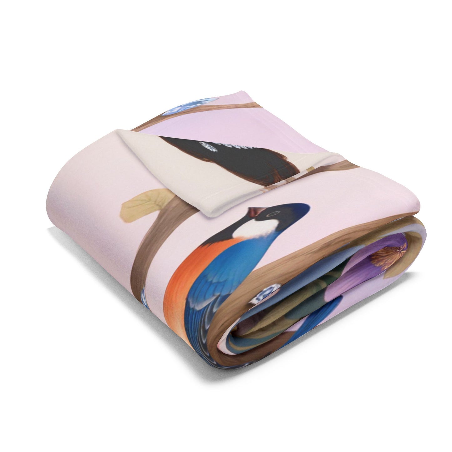 Princess & Pomeranian Fleece Blanket Cozy Throw