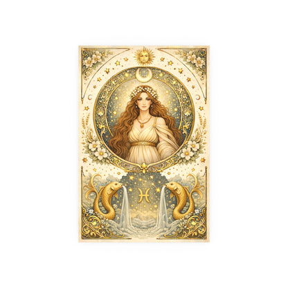 Celestial Pisces Zodiac Art Poster