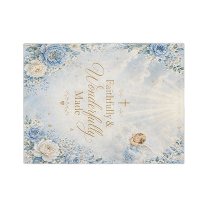 Boys Faithfully & Wonderfully Made Velveteen Blanket