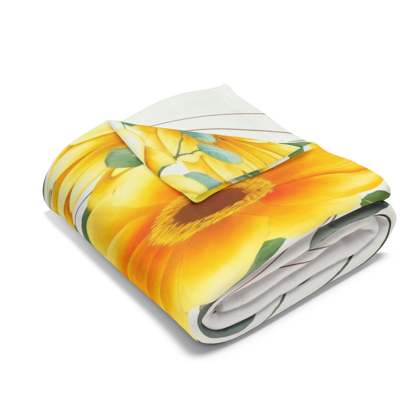 Wrapped in Love Floral Fleece Blanket — Sunflower Cozy Throw