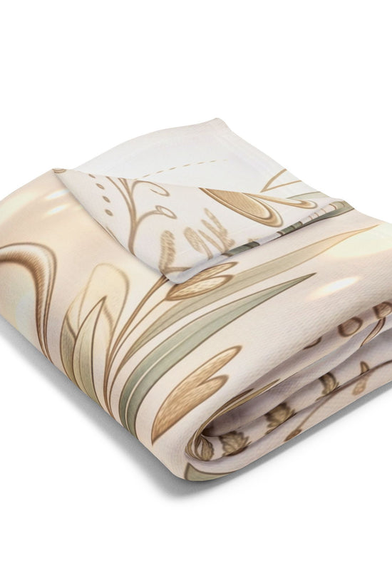 Always Loved Fleece Blanket with Floral Wreath Design