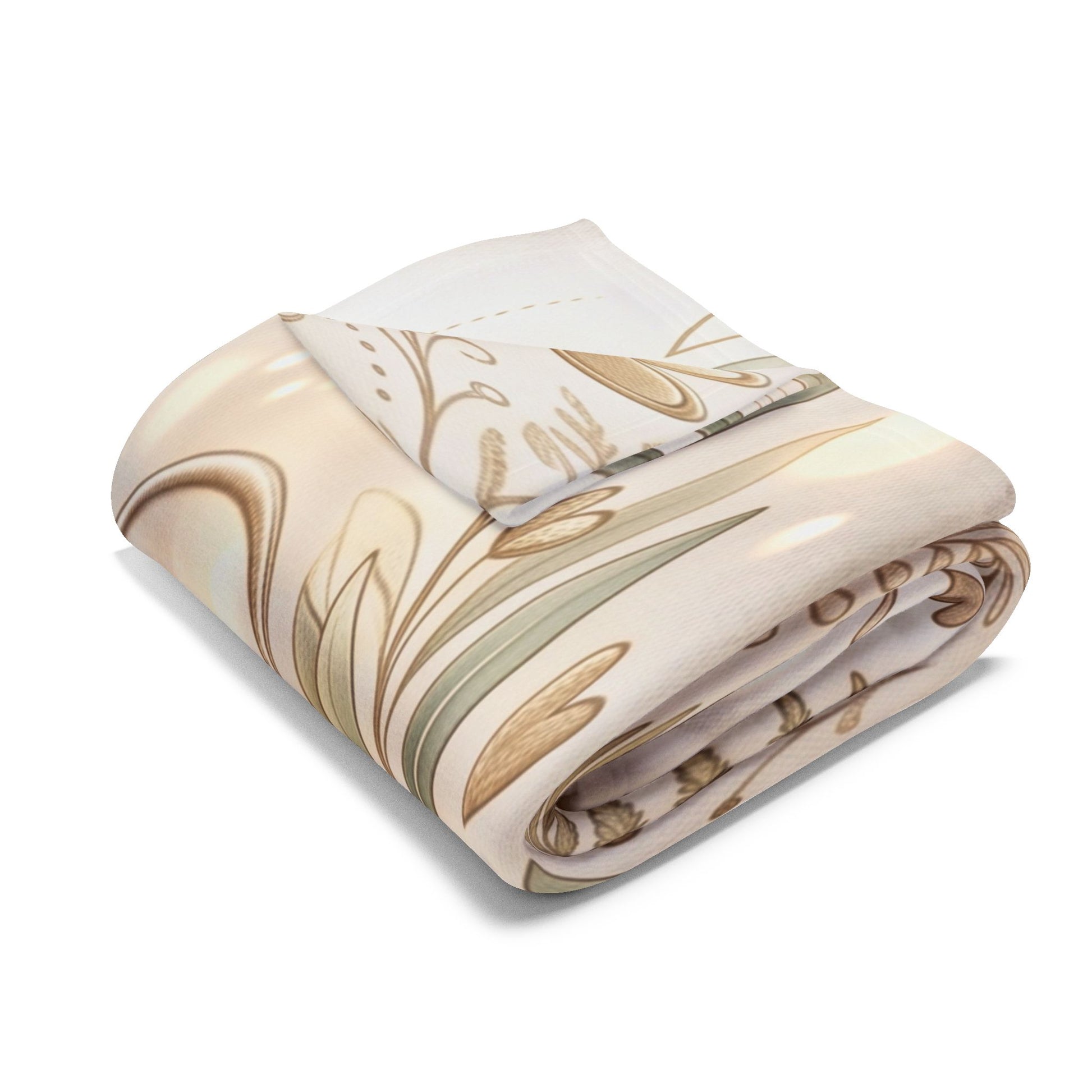 Always Loved Fleece Blanket with Floral Wreath Design