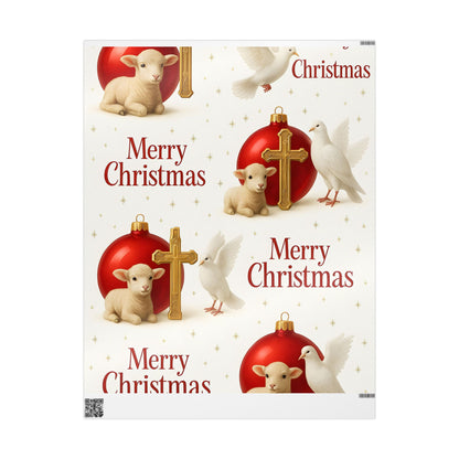 Christmas Lamb Gift Wrapping Paper