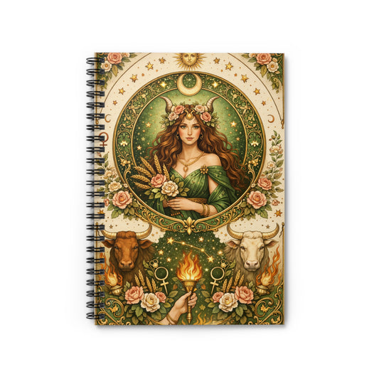 Celestial Taurus Spiral Notebook