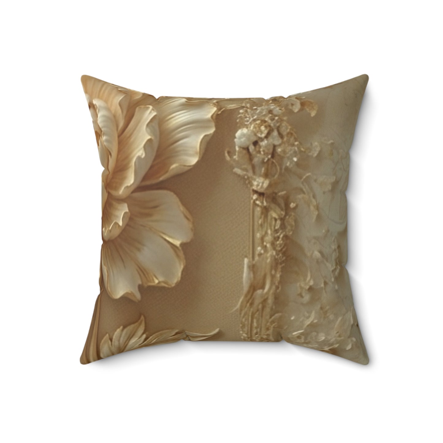 Vintage Gold Accent Cushion by Printify