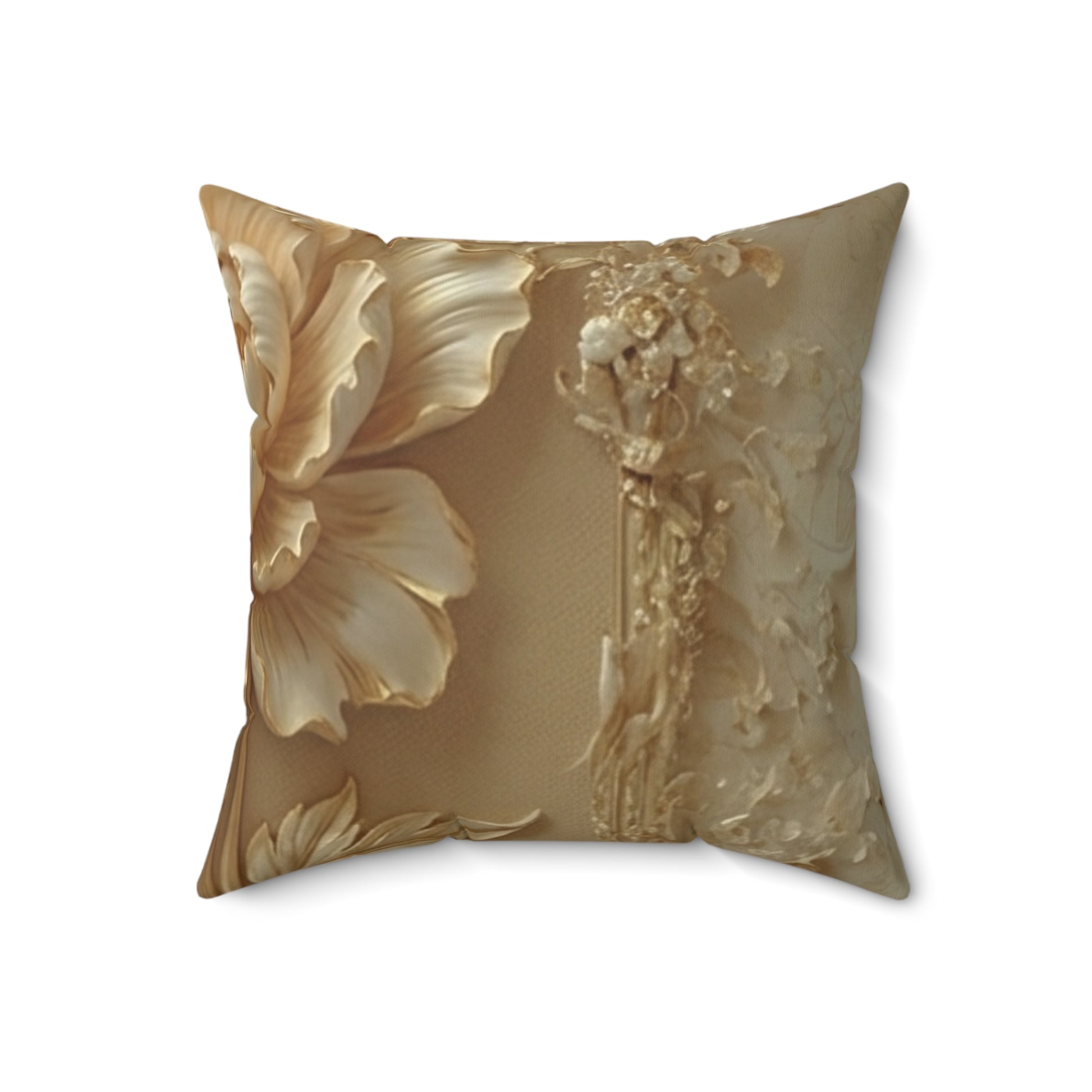 Vintage Gold Accent Cushion by Printify