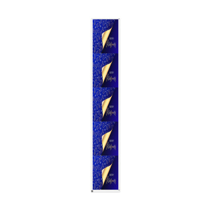 Christmas Wrapping Paper Roll - Blue & Gold 'Merry Christmas' Holiday Gift Wrap