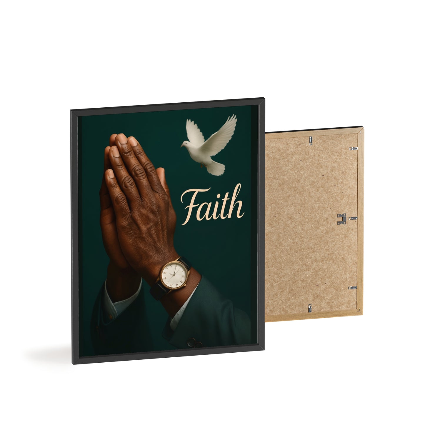 Man's Faith Prayer Framed Poster