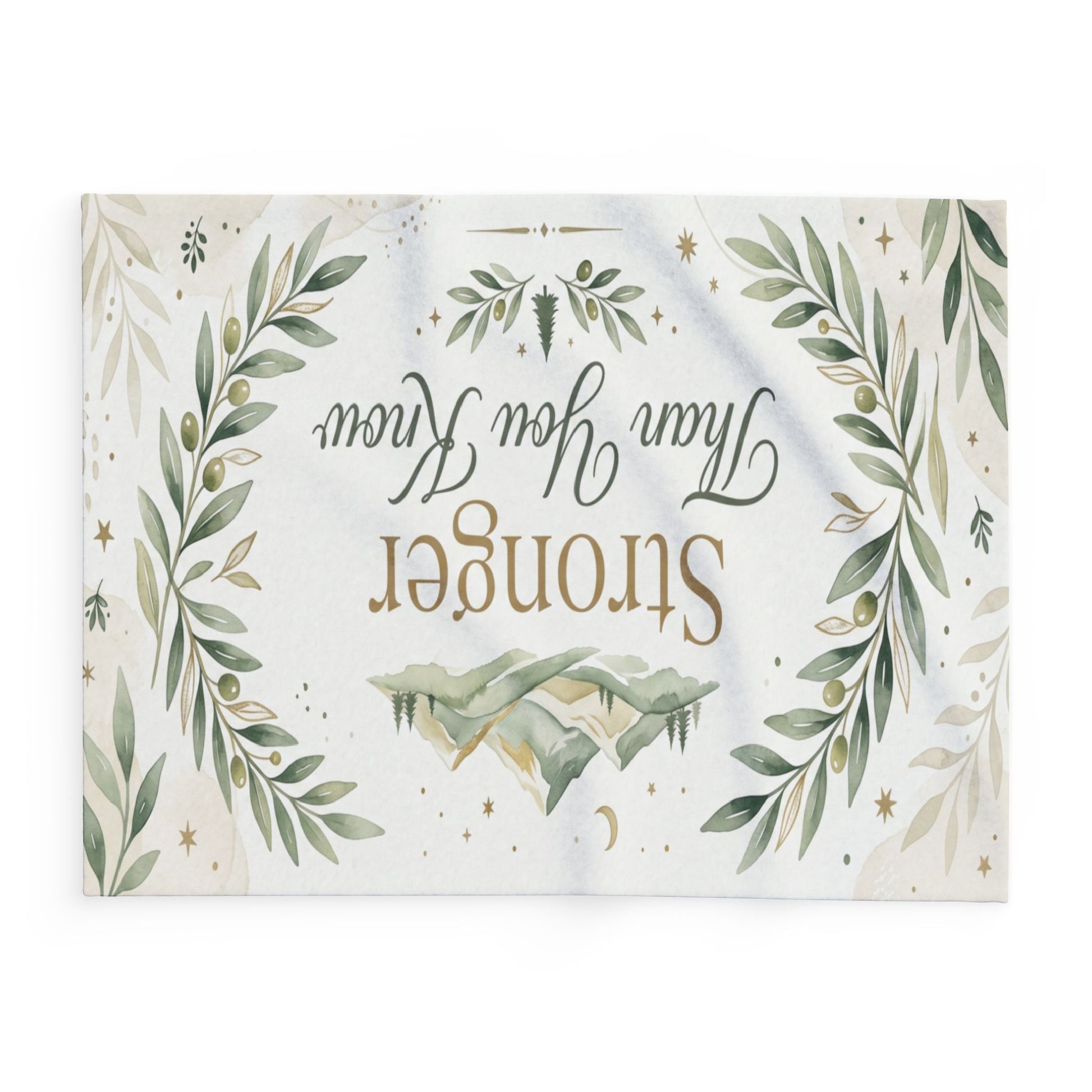 Inspirational 'Stronger Than You Know' Fleece Blanket