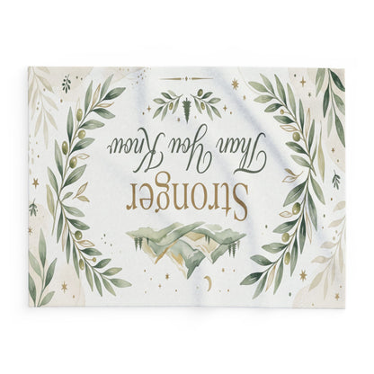 Inspirational 'Stronger Than You Know' Fleece Blanket