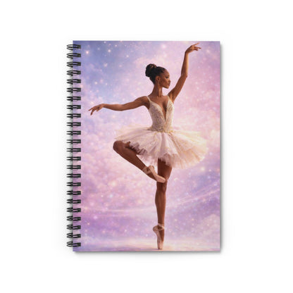 Ballerina Ballet Spiral Notebook — Ruled Dance Journal for Dancers & Students