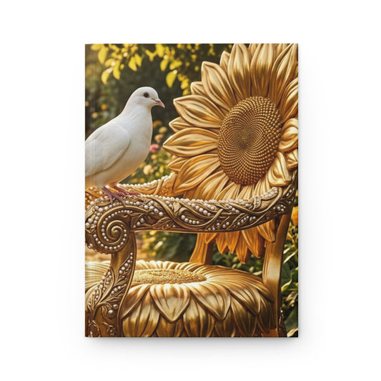 Golden Sunflower Hardcover Matte Journal Notebook