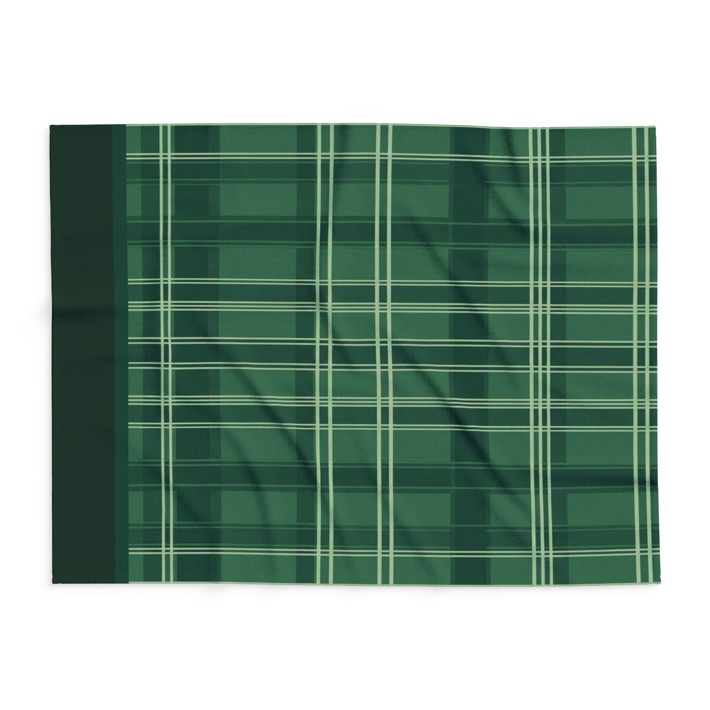 Green Plaid Fleece Blanket