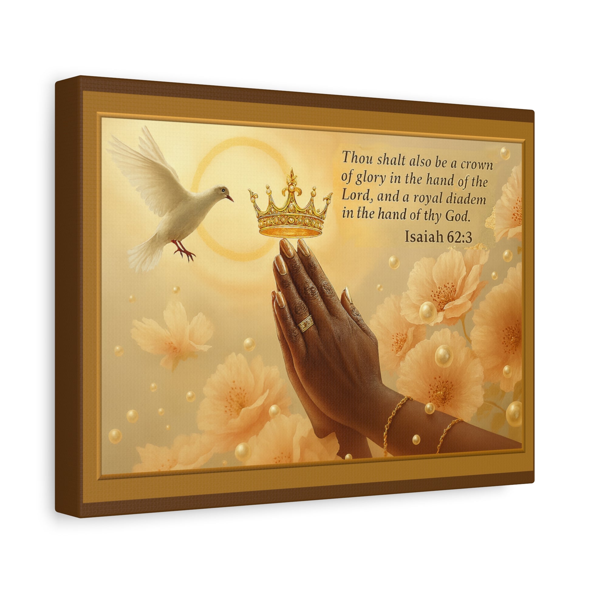A Crown of Glory Isaiah 62:3 Inspiration Wall Art Print by Grace Canvas