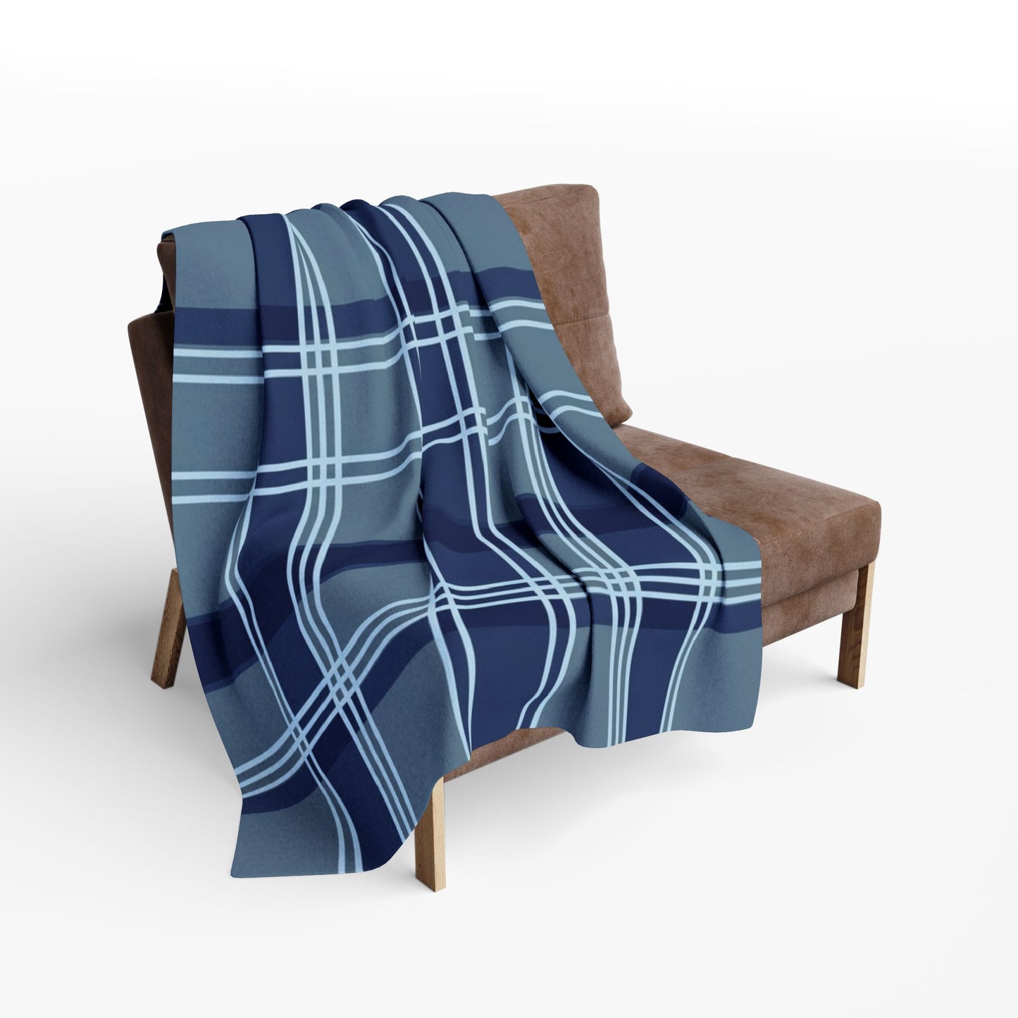 Blue Plaid Arctic Fleece Blanket