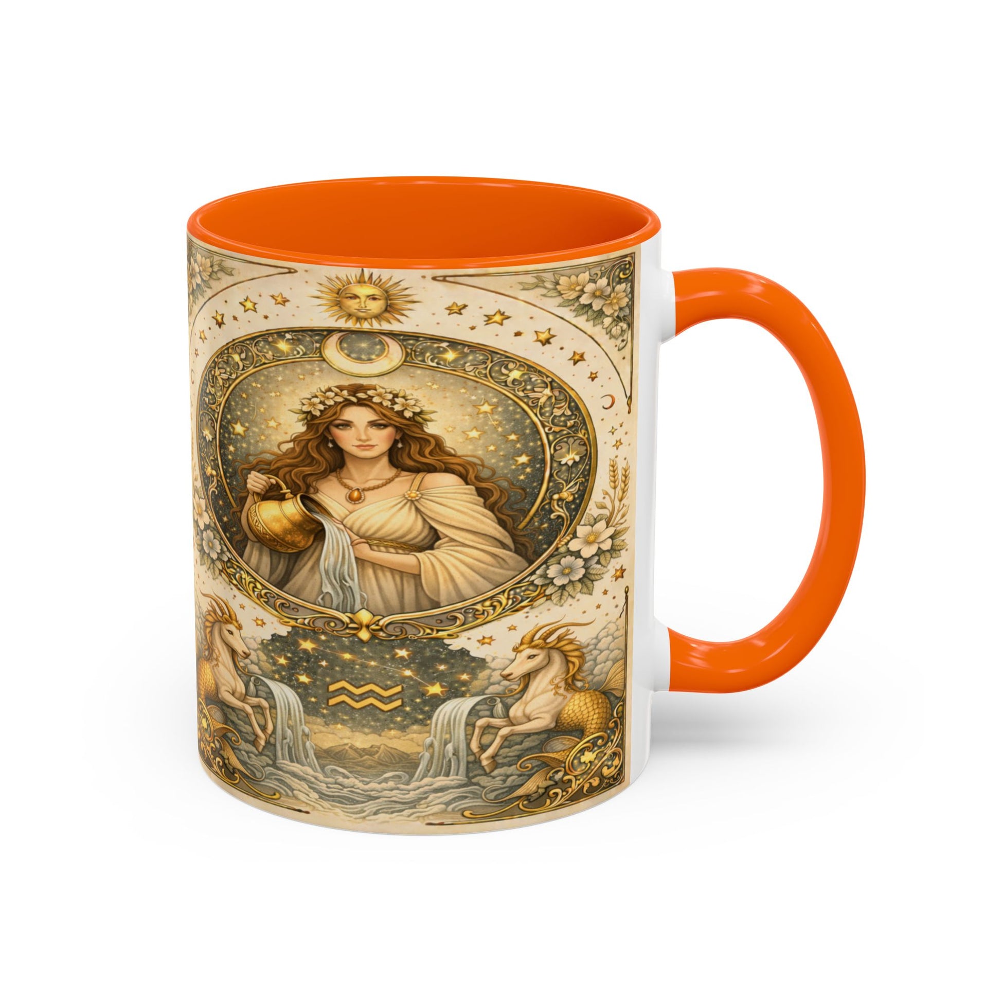 Celestial Aquarius Art Coffee Cup (11/15oz) by Grace Canvas Shop
