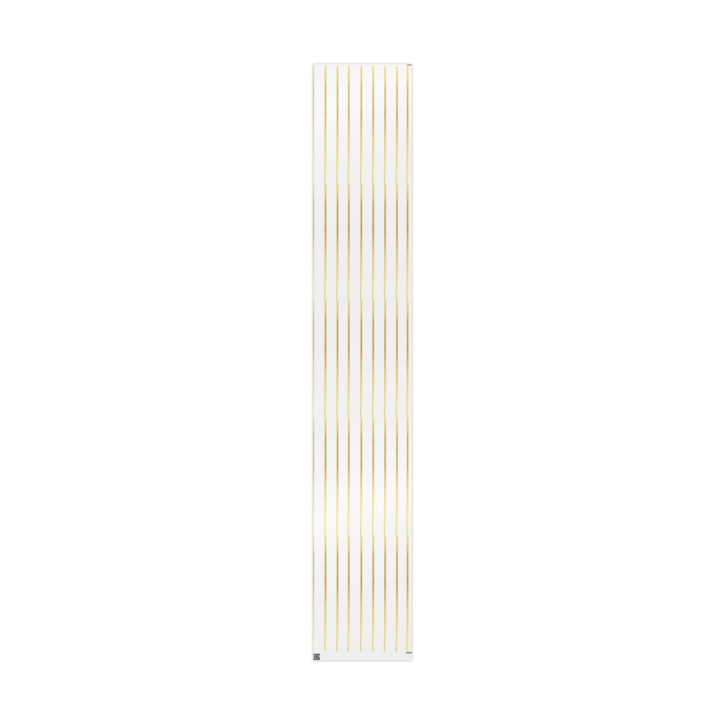 Gold Stripe Wrapping Paper Roll — Elegant White & Metallic Gift Wrap for Weddings, Holidays, and Special Occasions