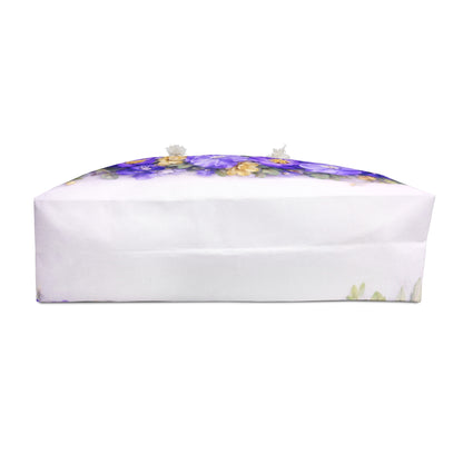 Floral Weekender Bag – Purple & Yellow Watercolor Flower Travel Tote