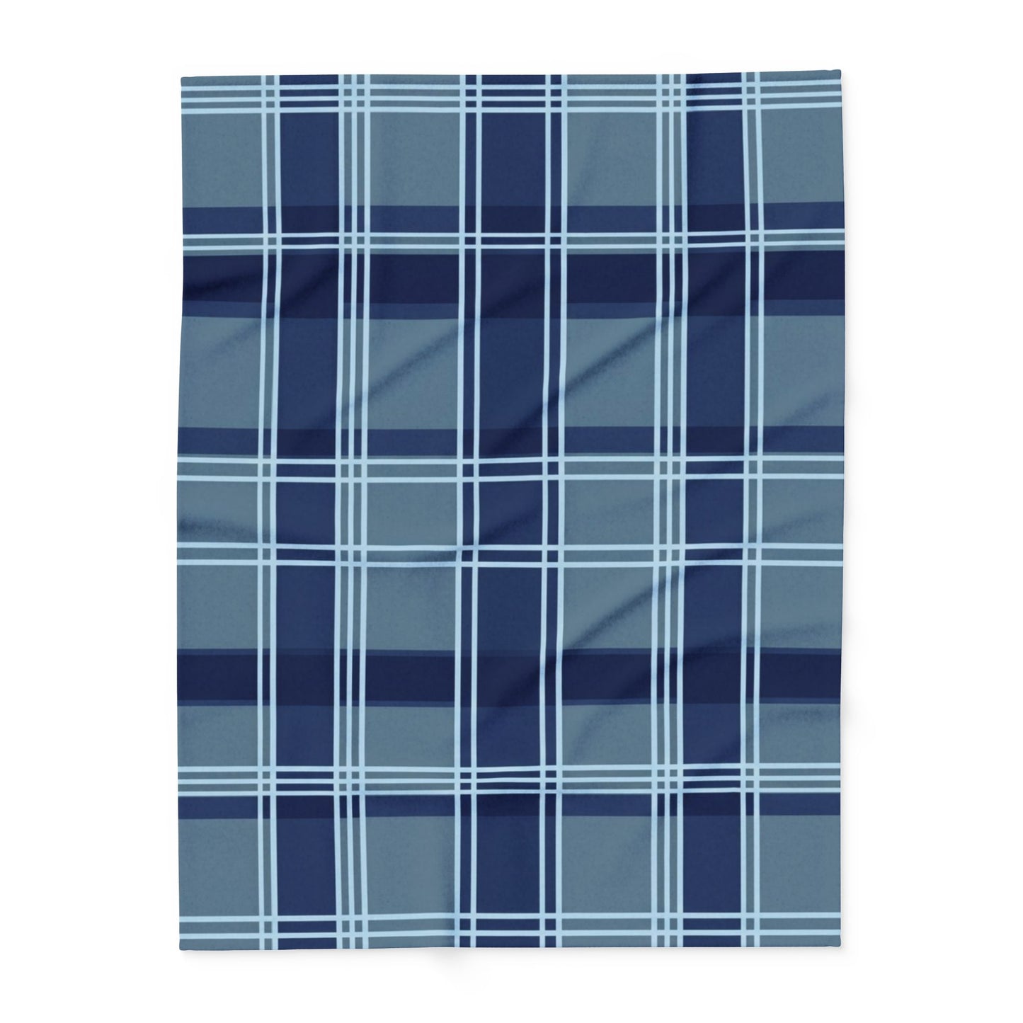 Blue Plaid Arctic Fleece Blanket
