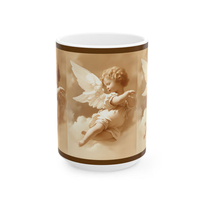 Vintage Cherub Angel Ceramic Mug  11oz & 15oz