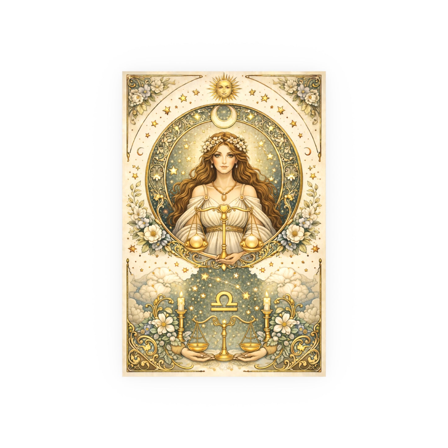 Celestial Libra Zodiac Art Print