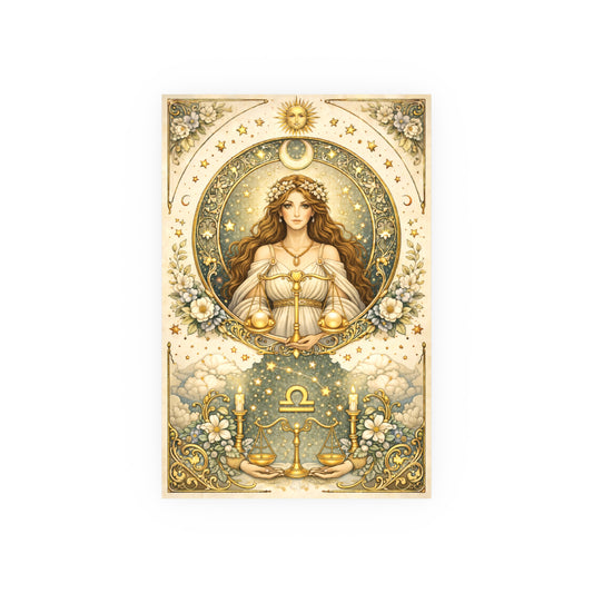 Celestial Libra Zodiac Art Print by Grace Canvas Shop